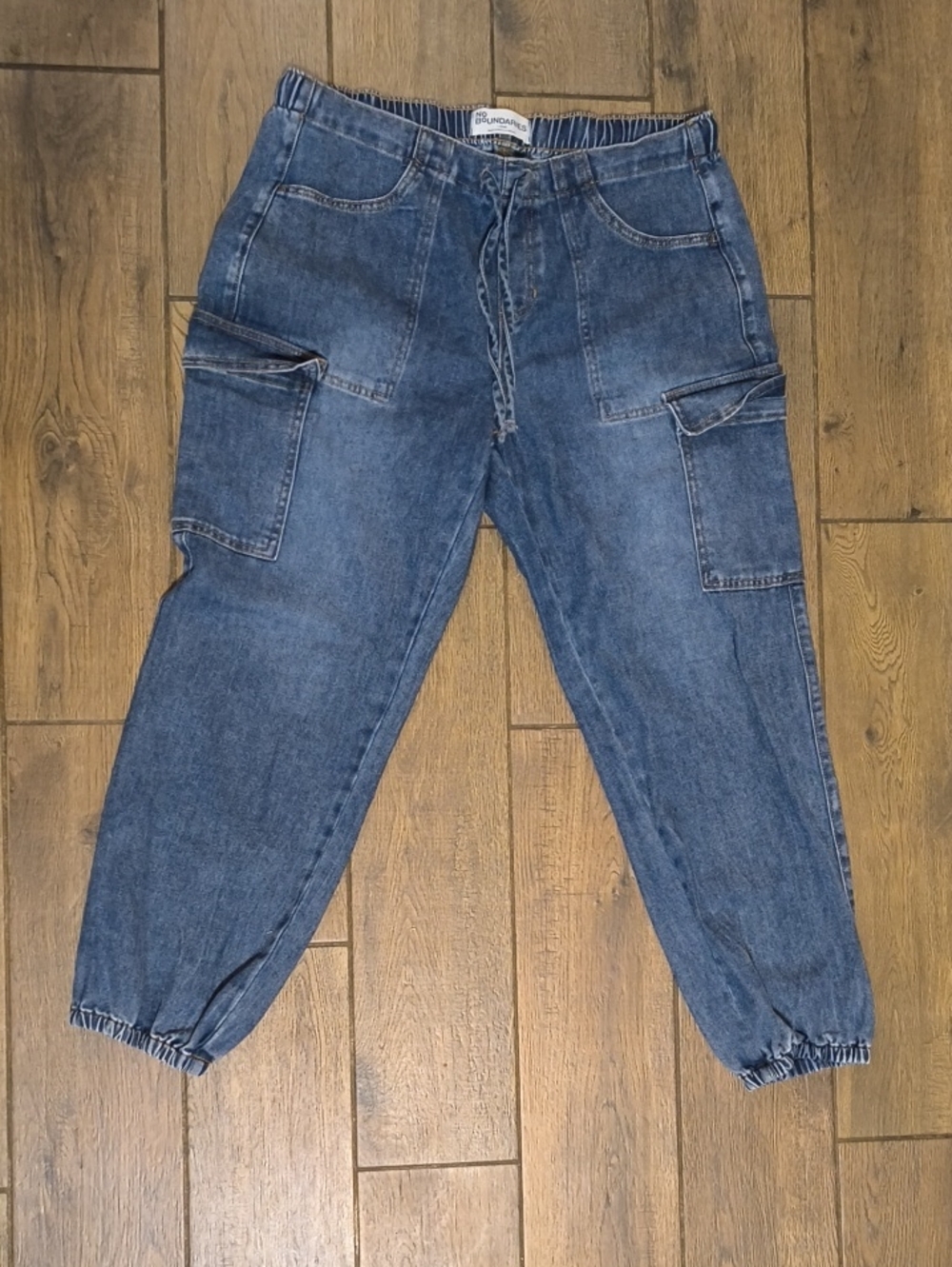 No Boundaries Blue Cargo Jogger Jeans